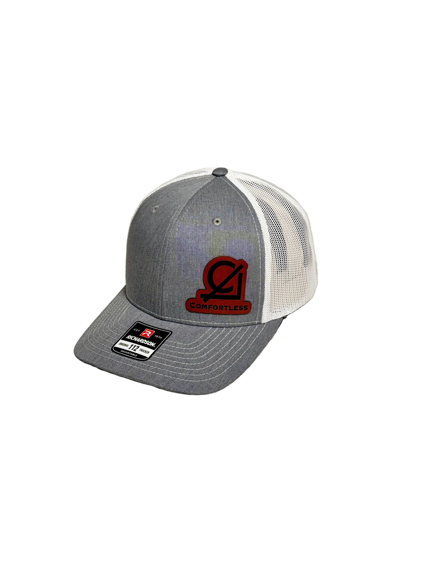 Snapback Trucker Cap, Mid Profile, Logo leather patch