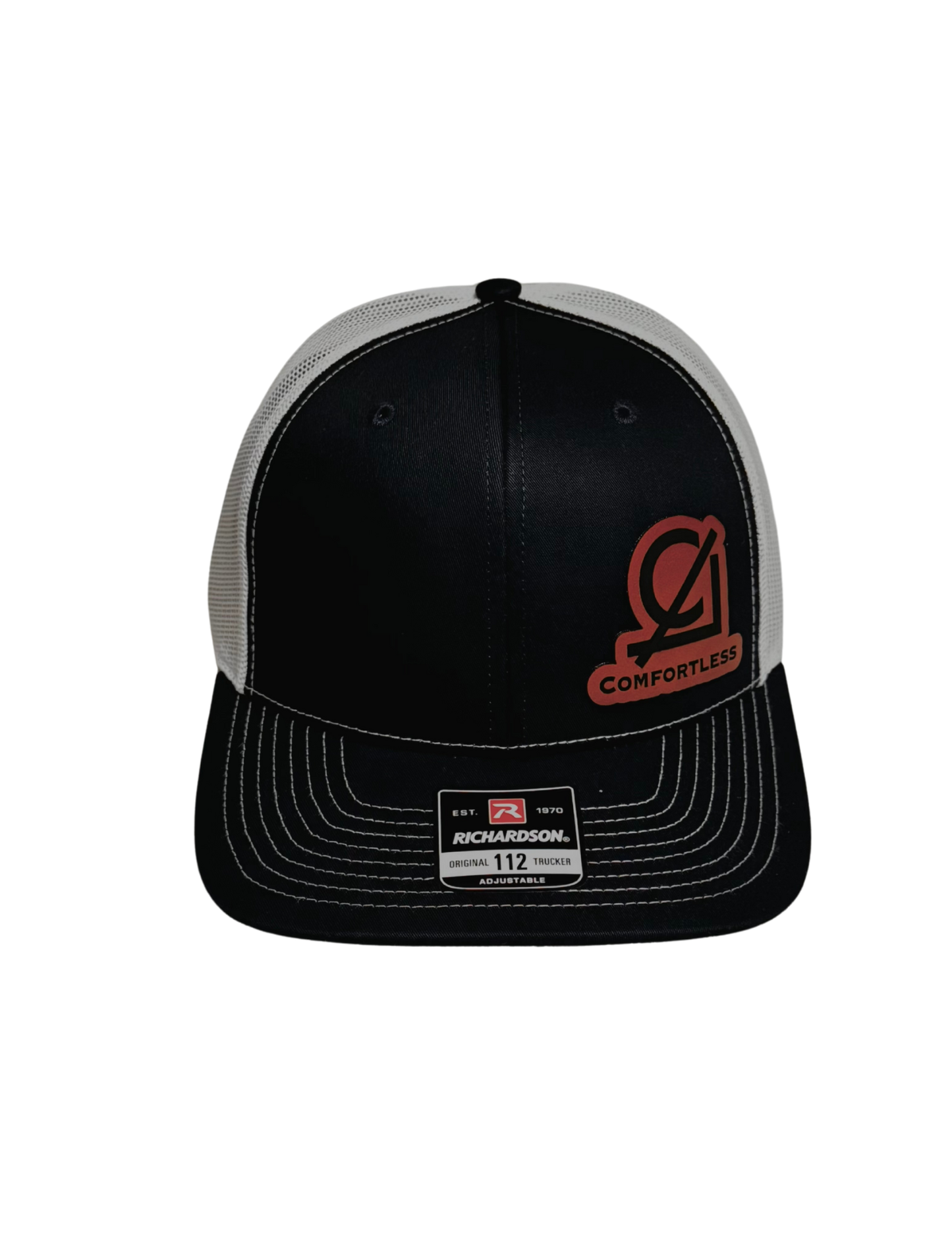 Snapback Trucker Cap, Mid Profile, Logo leather patch