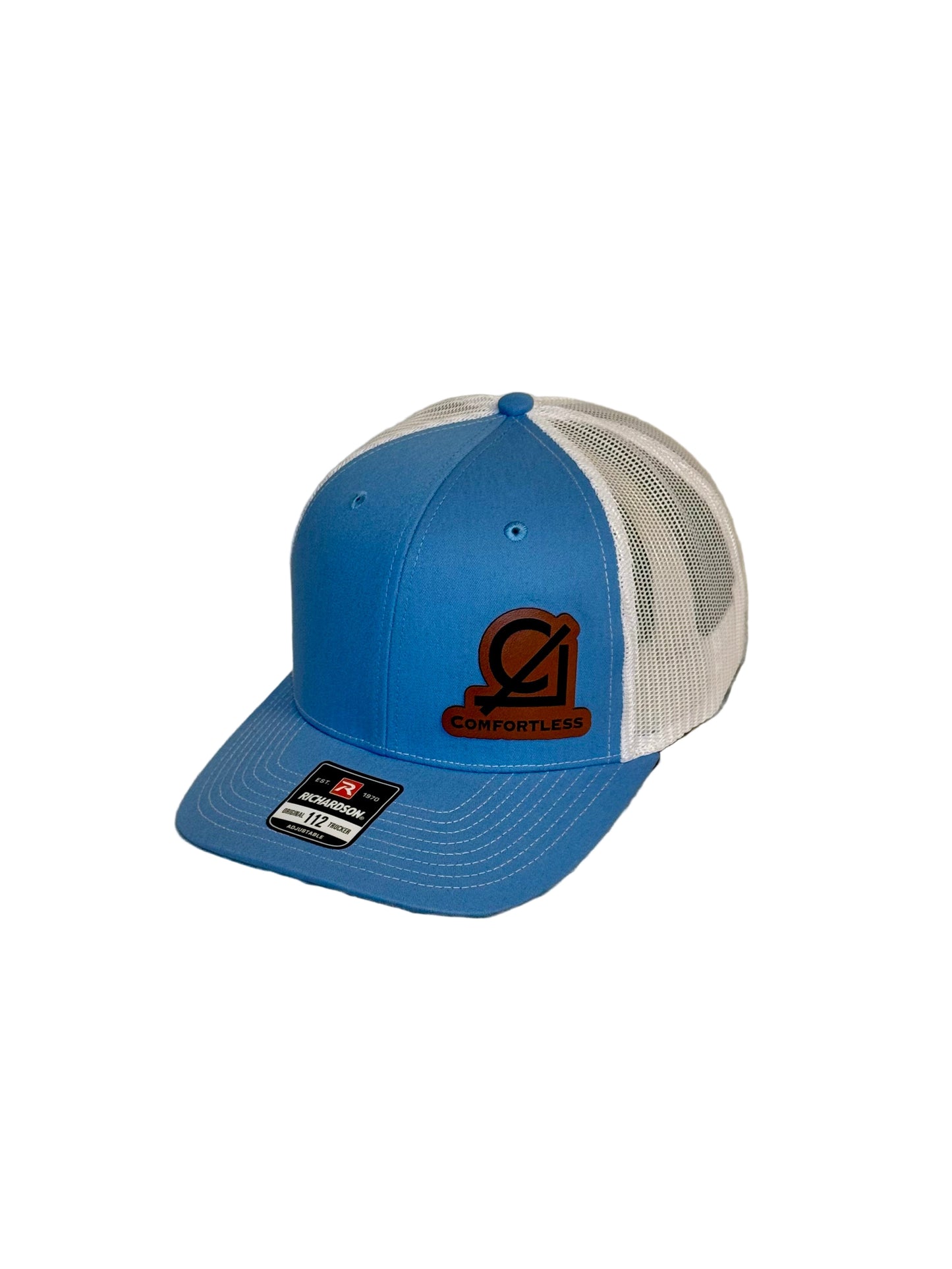 Snapback Trucker Cap, Mid Profile, Logo leather patch