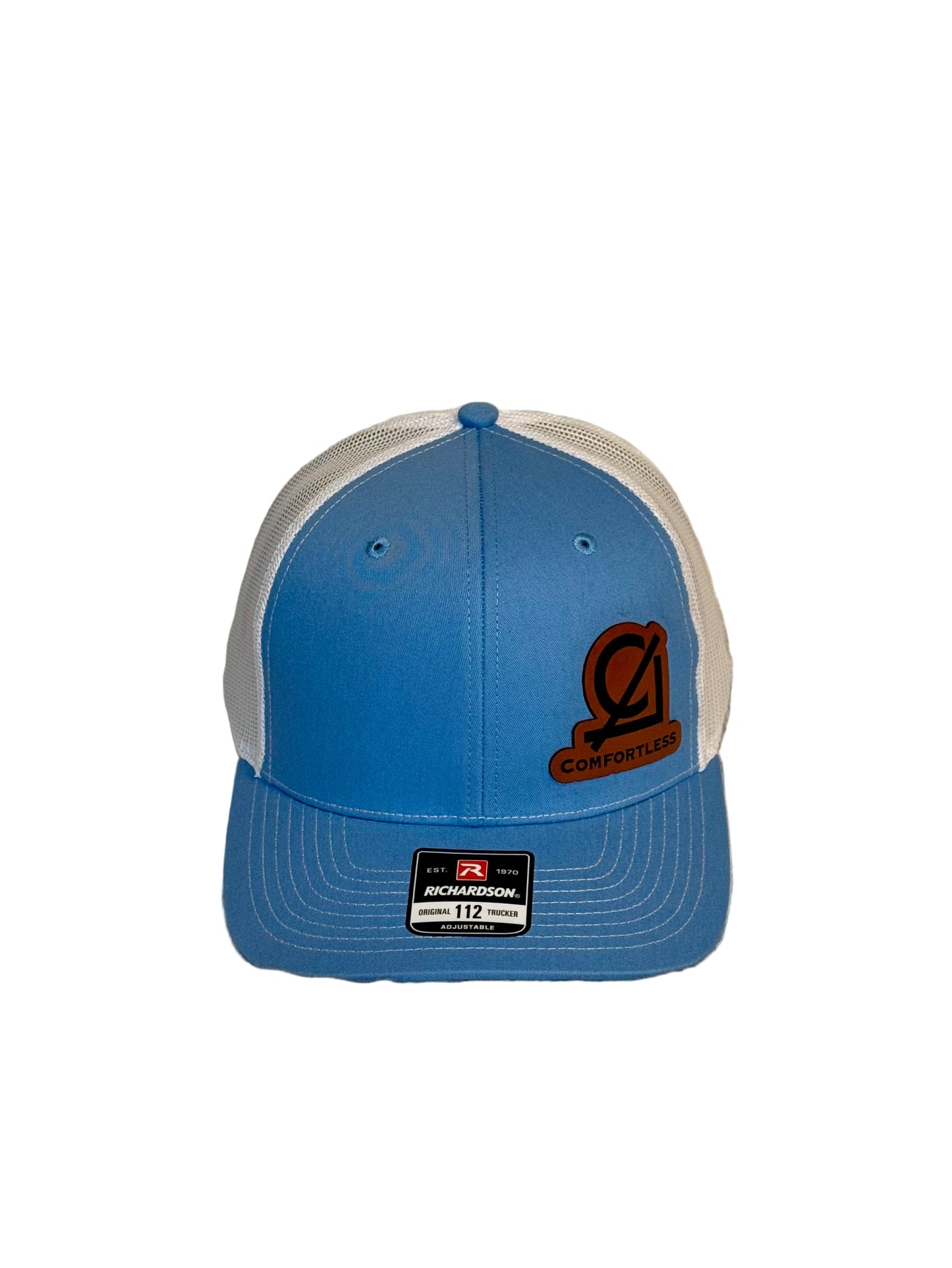 Snapback Trucker Cap, Mid Profile, Logo leather patch