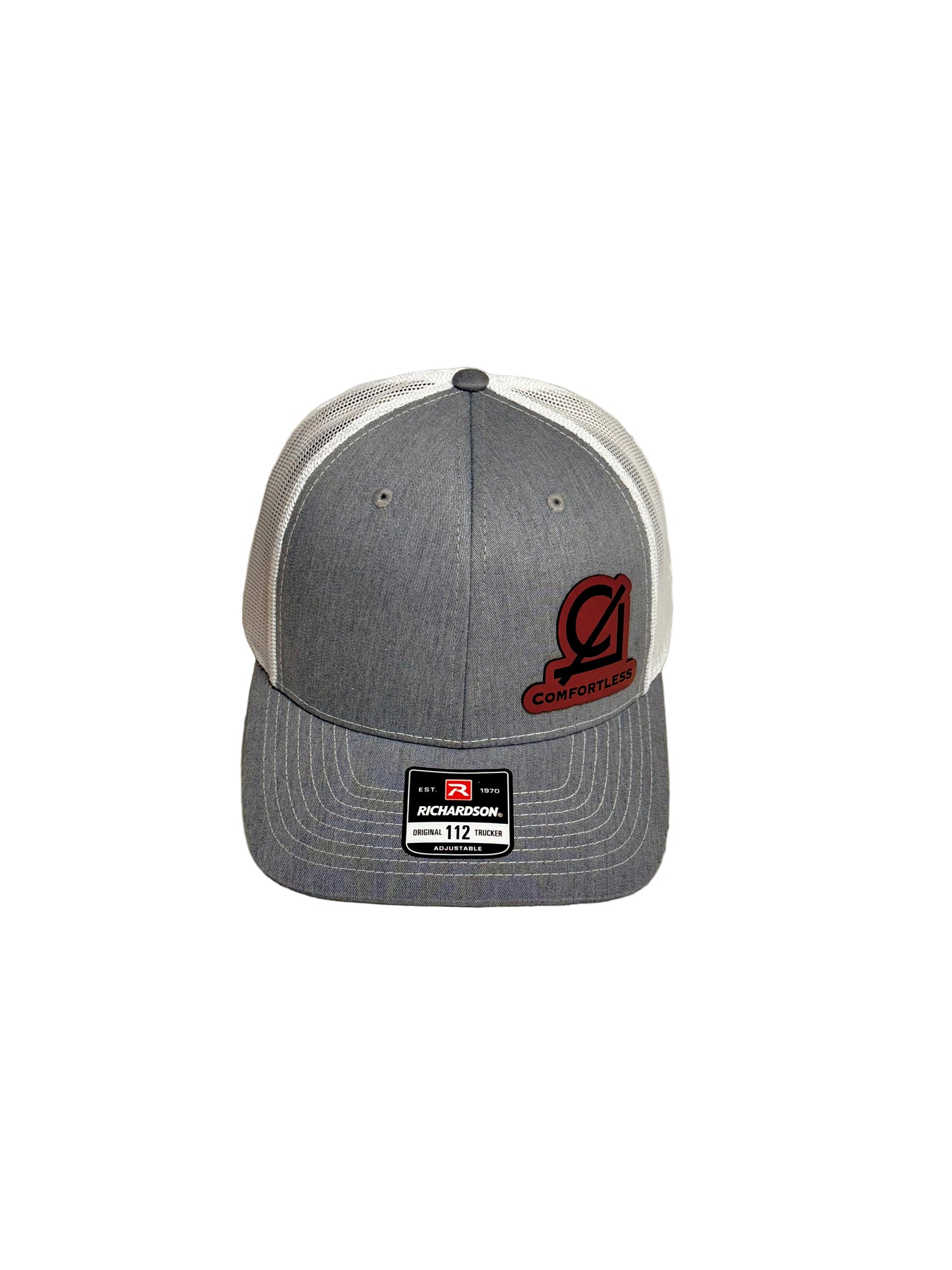 Snapback Trucker Cap, Mid Profile, Logo leather patch